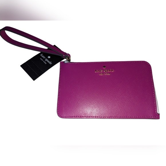 NWT Kate Spade Bicolor L zip Wristlet in Baja Rose - Picture 8 of 12